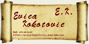Evica Kokotović vizit kartica